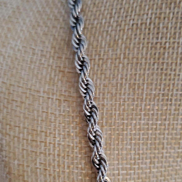 Silver-Tone Rope Chain Necklace - Picture 2 of 6